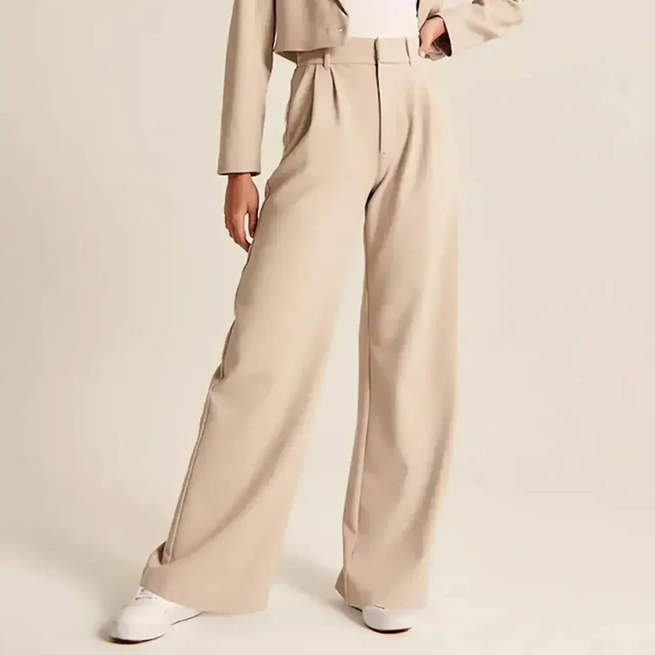 Pantalones de sastre beige Lucia