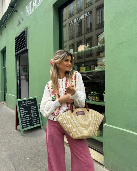 Larissa - Chaleco con estampado floral bordado para mujer